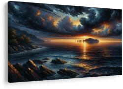 Dovido Tablou apus dramatic de soare la mare - 120x80