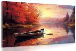 Dovido Tablou barcă într-un răsărit de soare liniștit - 40x30