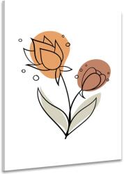 Dovido Tablou floare minimalistă pe fundal alb No3 - 40x60