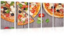 Dovido Tablou 5-piese pizza - 100x50