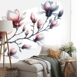 Dovido Fototapet autoadeziv magnolii delicate pe fundal alb - 98x66