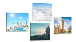 Dovido Set tablouri excursie în Londra - 4x 40x40