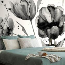 Dovido Tapet lalele în design interesant în alb-negru - 147x270