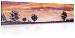 Dovido Tablou pictură în ulei câmpuri de lavandă - 90x30