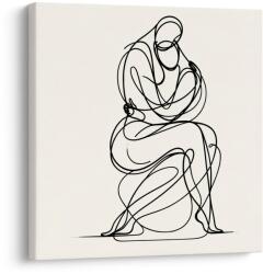 Dovido Tablou siluetă gânditoare în curbe - 40x40