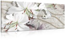 Dovido Tablou crin alb cu perle - 120x60