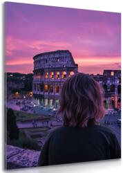 Dovido Tablou femeie cu vedere la colosseum - 40x60