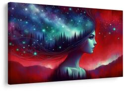 Dovido Tablou femeie cu peisaj stelar - 60x40
