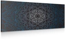 Dovido Tablou Mantala ornamentală pe un fundal negru - 140x70