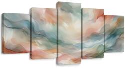 Dovido Tablou 5-piese peisaj pastelat de vis - 150x75