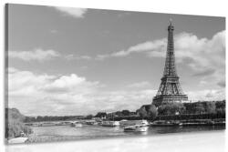 Dovido Tablou panoramă minunată a Parisului alb/negru - 120x80