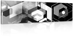 Dovido Tablou geometrie futuristă în design alb-negru - 135x45