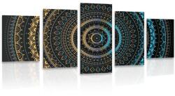 Dovido Tablou 5-piese Mandala cu modelul de soare - 150x75