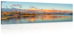 Dovido Tablou apus de soare deasupra lacului - 120x40