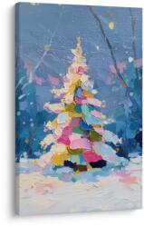 Dovido Tablou noapte festivă cu brad colorat - 60x90