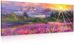 Dovido Tablou pictură în ulei peisajul multicolor - 100x50