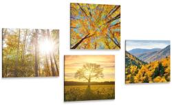Dovido Set tablouri farmecul peisajului de toamnă - 4x 60x60