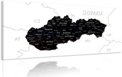 Dovido Tablou hartă modernă a Slovaciei - 100x50