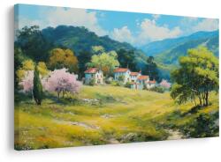 Dovido Tablou peisaj de primăvară cu sat - 120x80 - dovido - 282,30 RON