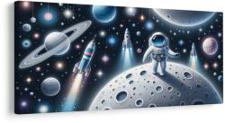 Dovido Tablou cosmonaut printre planete - 80x40