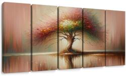 Dovido Tablou 5-piese arborele vieții cu reflecție - 100x50