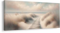 Dovido Tablou drum de lemn spre ocean - 80x40
