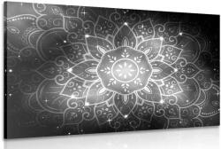 Dovido Tablou Mandala cu fundal galactic în design alb-negru - 90x60