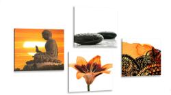 Dovido Set tablouri Feng Shui în stilul unic - 4x 40x40