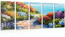 Dovido Tablou 5-piese marea florală - 100x50