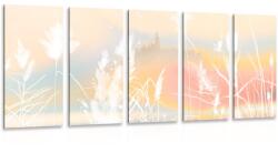 Dovido Tablou 5-piese castel de basm pe deal - 100x50