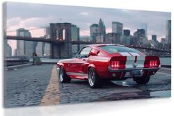 Dovido Tablou Mustang cu orizontul New York-ului - 40x30