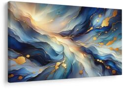 Dovido Tablou curent albastru-auriu de lumină - 150x100