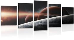 Dovido Tablou 5-piese planete în galaxie - 150x75