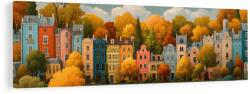 Dovido Tablou stradă de toamnă cu case - 150x50