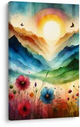 Dovido Tablou peisaj de poveste cu flori și soare - 40x60