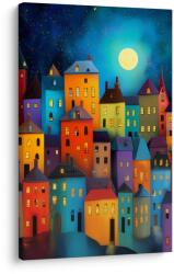 Dovido Tablou case colorate sub stele - 40x60