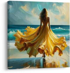 Dovido Tablou plimbare romantică pe malul oceanului - 30x30