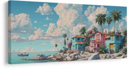 Dovido Tablou căsuțe tropicale lângă mare - 120x60