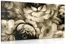 Dovido Tablou lumea impresionistă a florilor în design sepia - 90x60