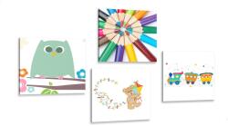 Dovido Set tablouri într-un design jucăuș - 4x 40x40