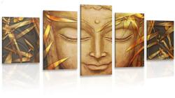 Dovido Tablou 5-piese Budha zâmbitor - 100x50