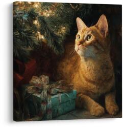 Dovido De Crăciun tablou momente festive cu pisica - 50x50
