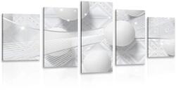 Dovido Tablou 5-piese de lux alb - 100x50