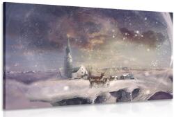Dovido Tablou cerb în sătuleț înzăpezit - 60x40