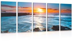 Dovido Tablou 5-piese apus de soare romantic - 200x100