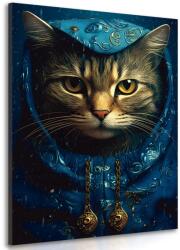 Dovido Tablou pisică albastră-aurie - 20x30