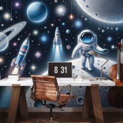 Dovido Tapet autoadeziv univers pentru copii cu astronauți - 343x231