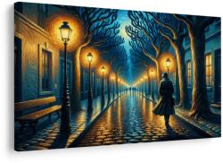 Dovido Tablou stradă de noapte cu felinare - 30x20