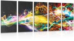 Dovido Tablou 5-piese explozie de culori - 150x75