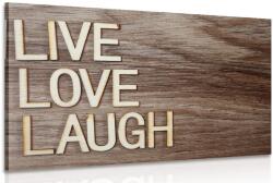 Dovido Tablou LIVE, LOVE, LAUGH - 150x100